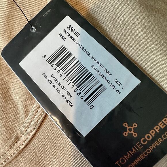 Tommy Copper Women's Lower Back Support Tank Nude L - Picture 3 of 9